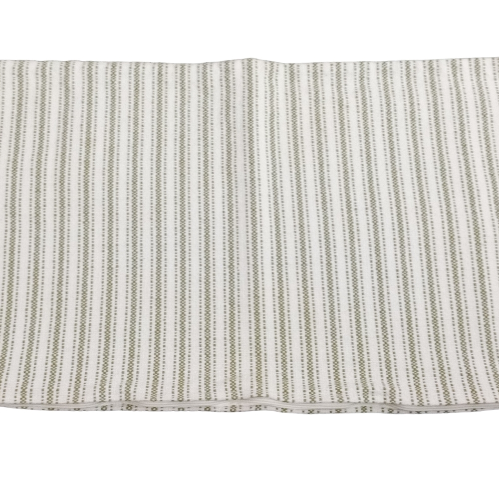 Lauren Ralph Lauren Green Cream Stripe  Lumbar Throw Pillow Cover Only 23" x 12"